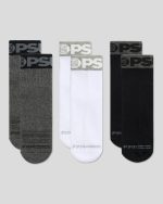 3 Pack - Band Quarter - Grey/White/Black